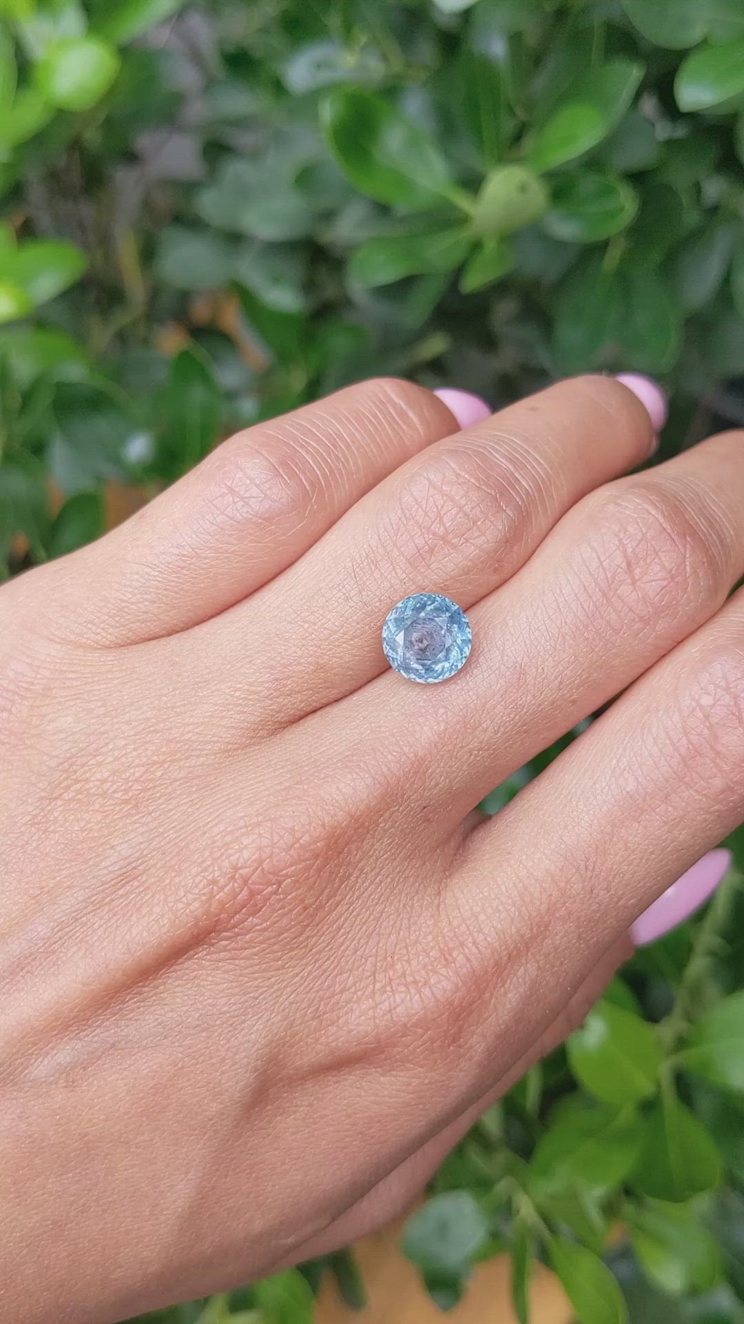 4.28 Ct. Greenish Blue Sapphire from Montana Size Video