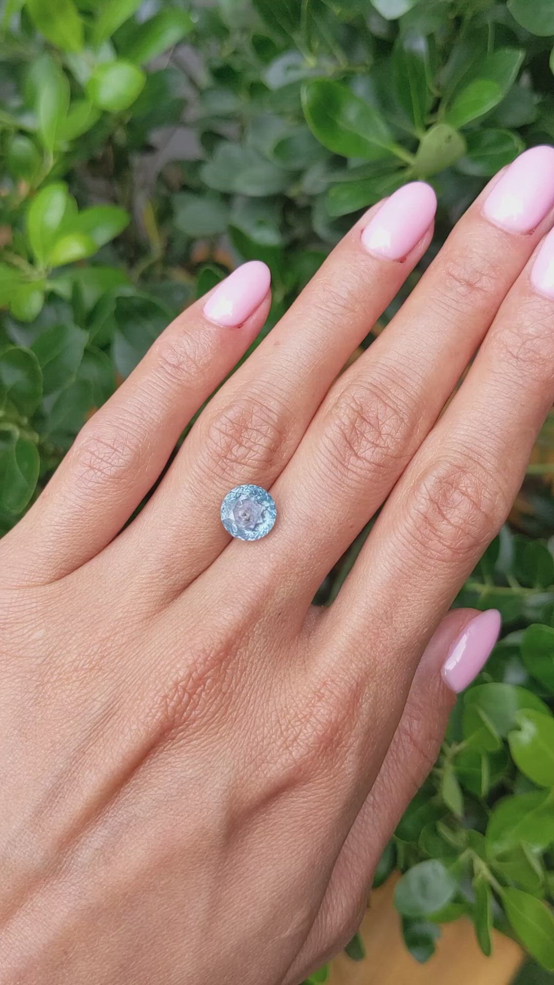 4.28 Ct. Greenish Blue Sapphire from Montana Size Video