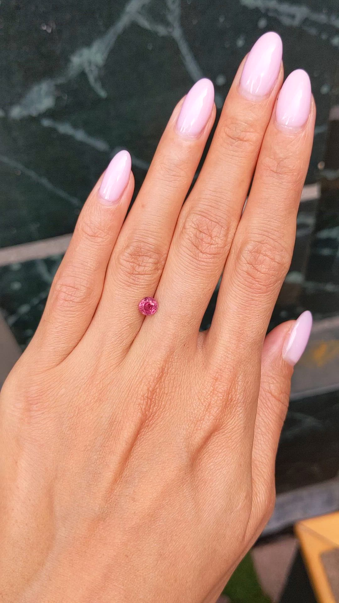 0.93 Ct. Reddish Pink Sapphire from Burma (Myanmar) Size Video