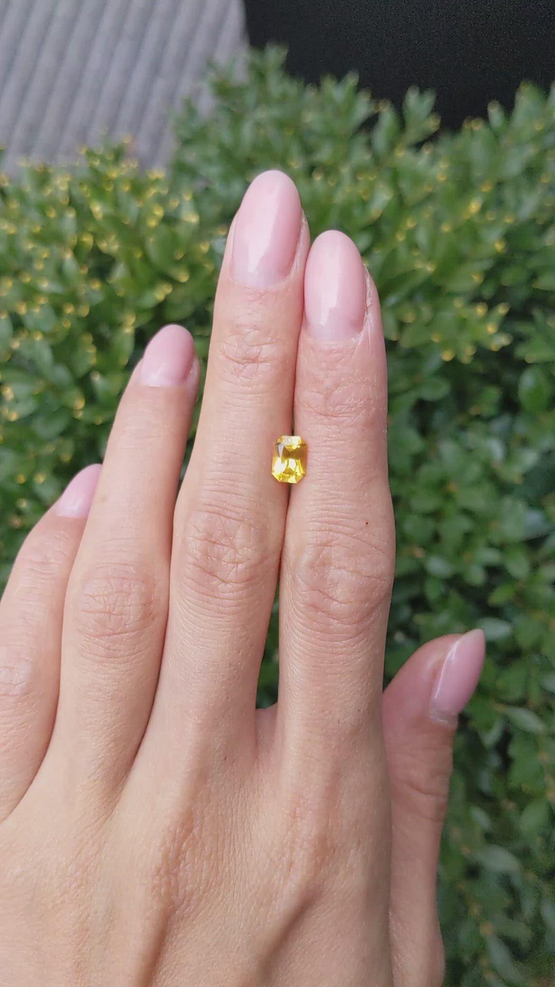 1.20 Ct. Orangish Yellow Sapphire from Ceylon (Sri Lanka) Size Video