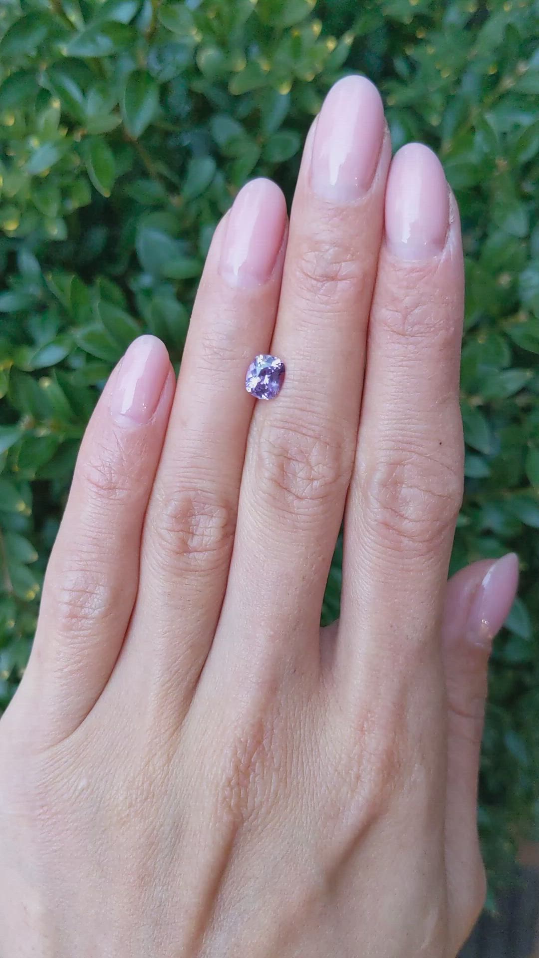 1.03 Ct. Pinkish Purple Sapphire from Ceylon (Sri Lanka) Size Video