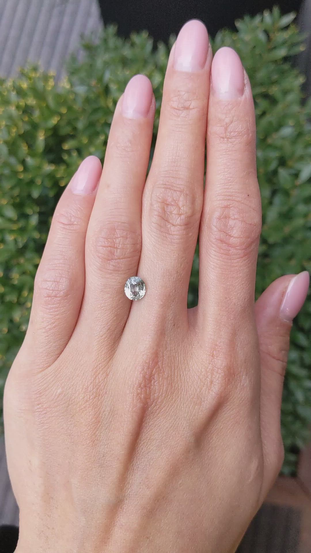 1.57 Ct. Yellowish Green Sapphire from Montana Size Video