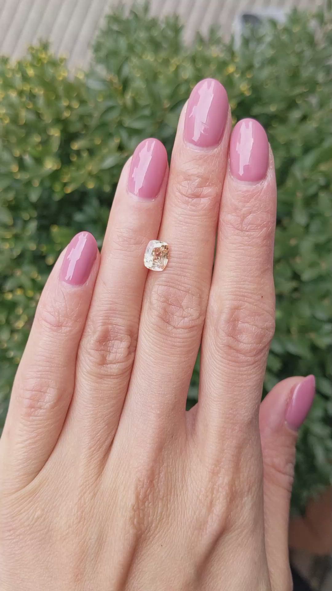 1.45 Ct. Orangish Yellow Sapphire from Ceylon (Sri Lanka) Size Video