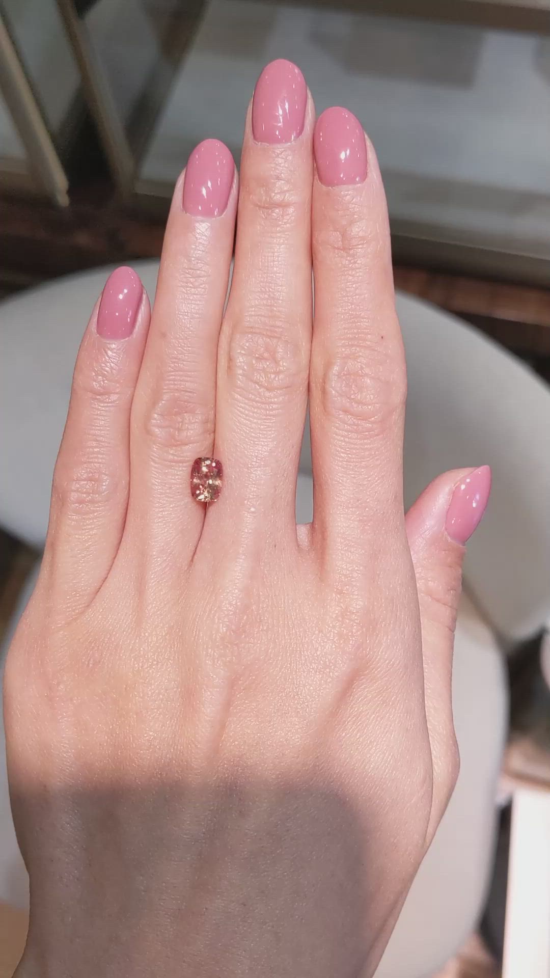 1.71 Ct. Orangish Brown Sapphire from Madagascar Size Video