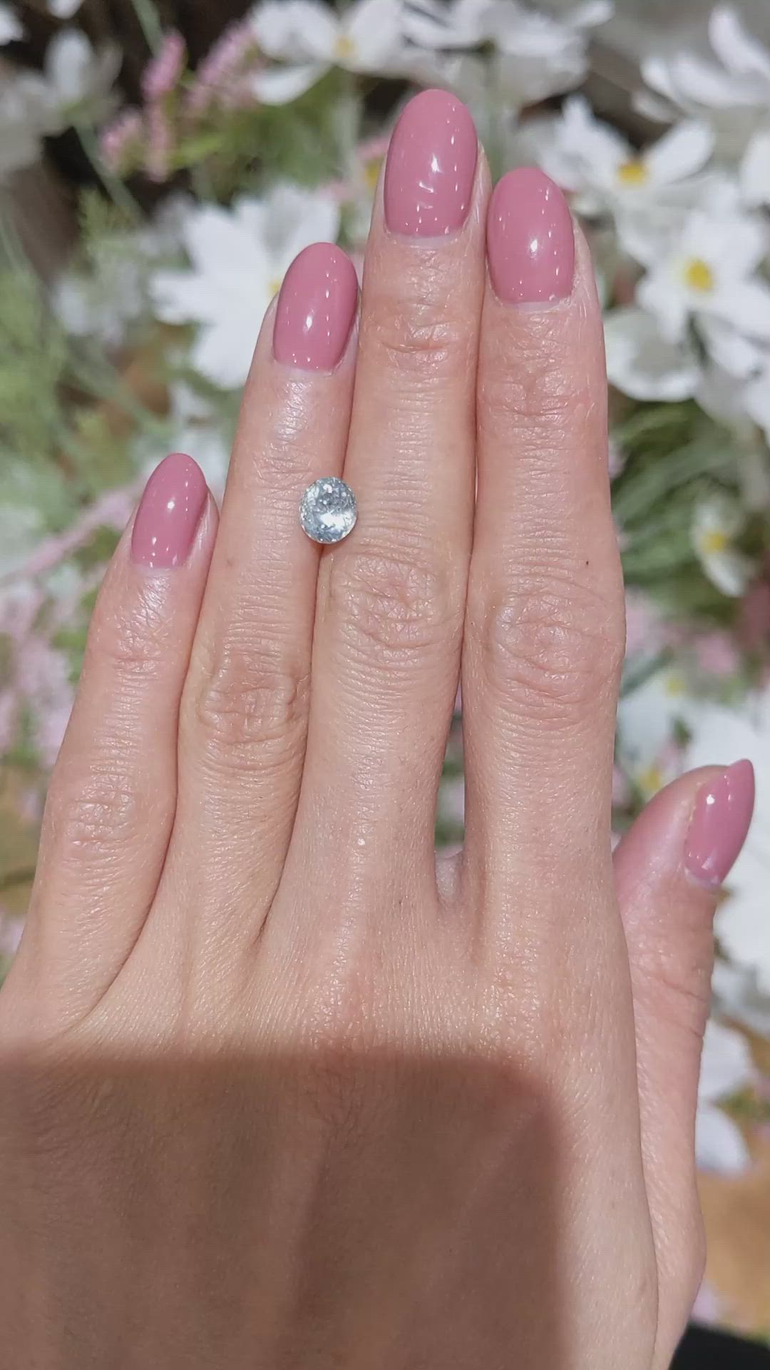 1.66 Ct. Bluish Green Sapphire from Montana Size Video