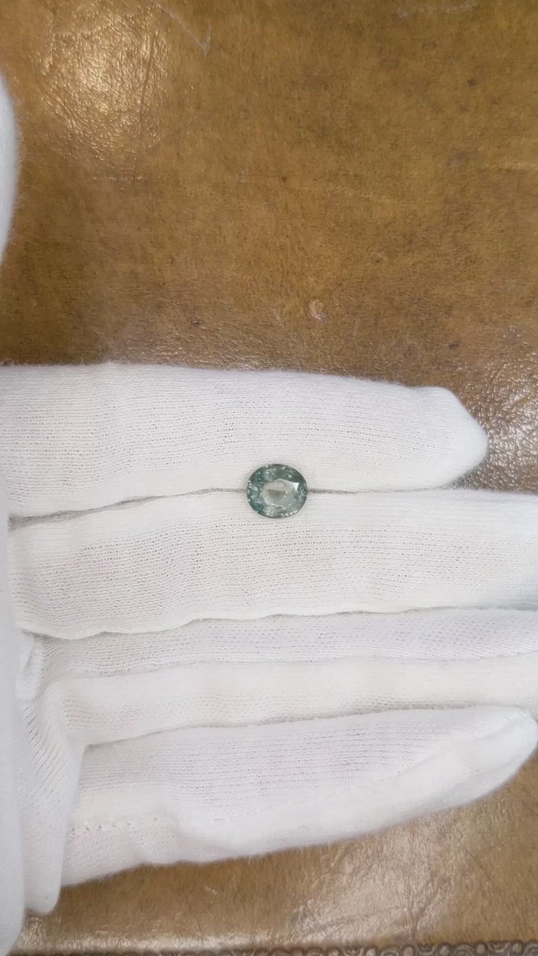 2.86 Ct. Bluish Green Sapphire from Montana Size Video