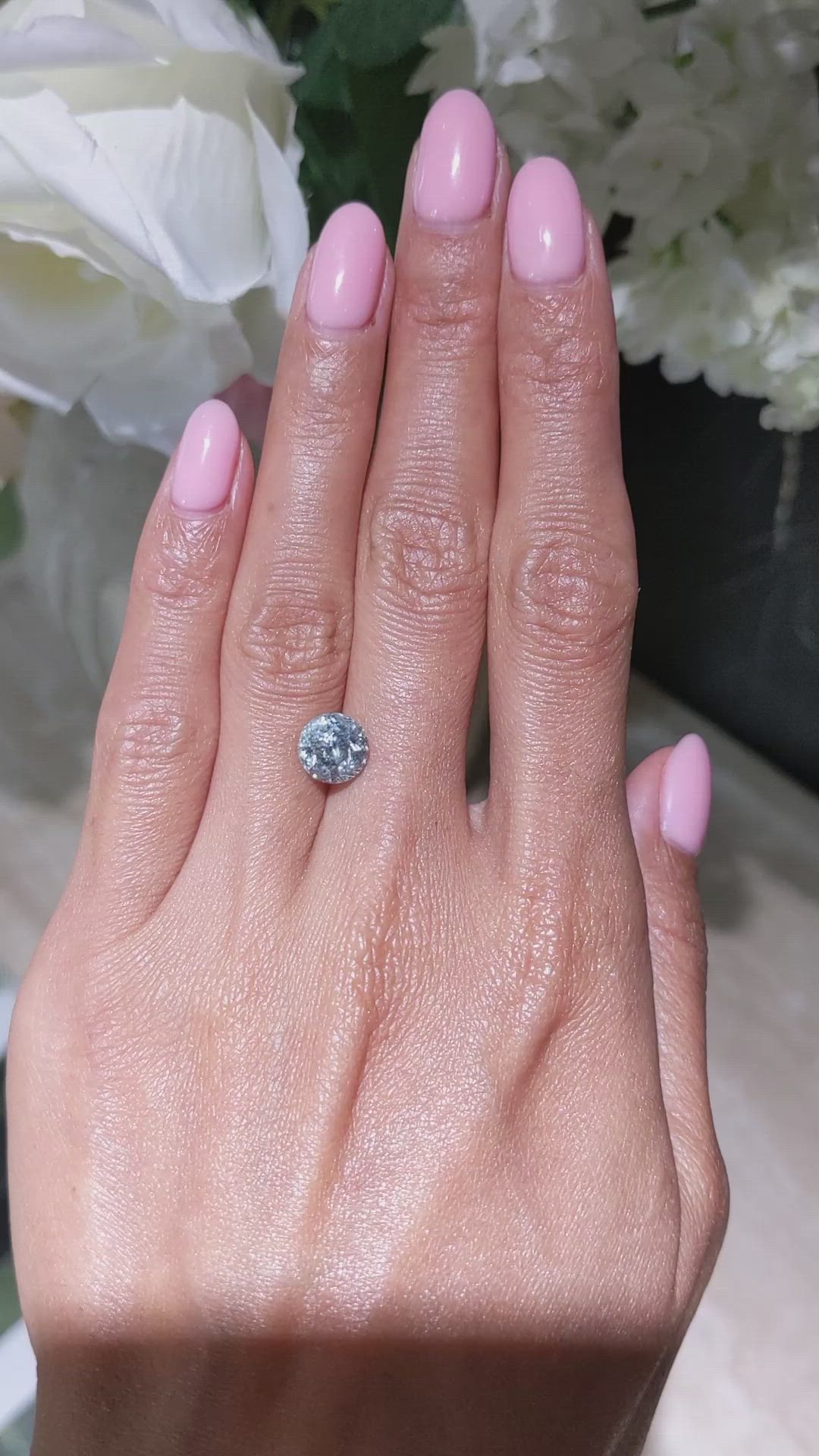 3.58 Ct. Greyish Blue Sapphire from Montana Size Video