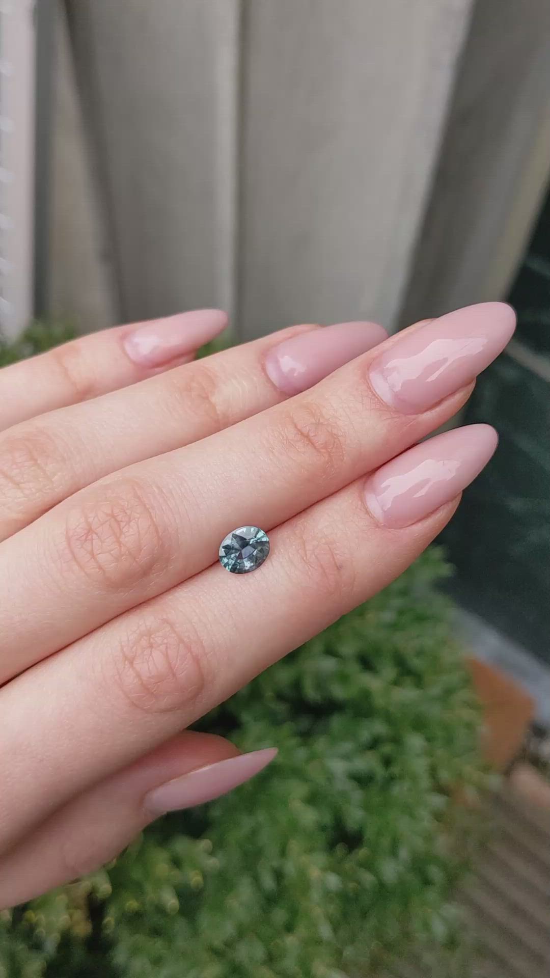 1.48 Ct. Greenish Blue Sapphire from Montana Size Video