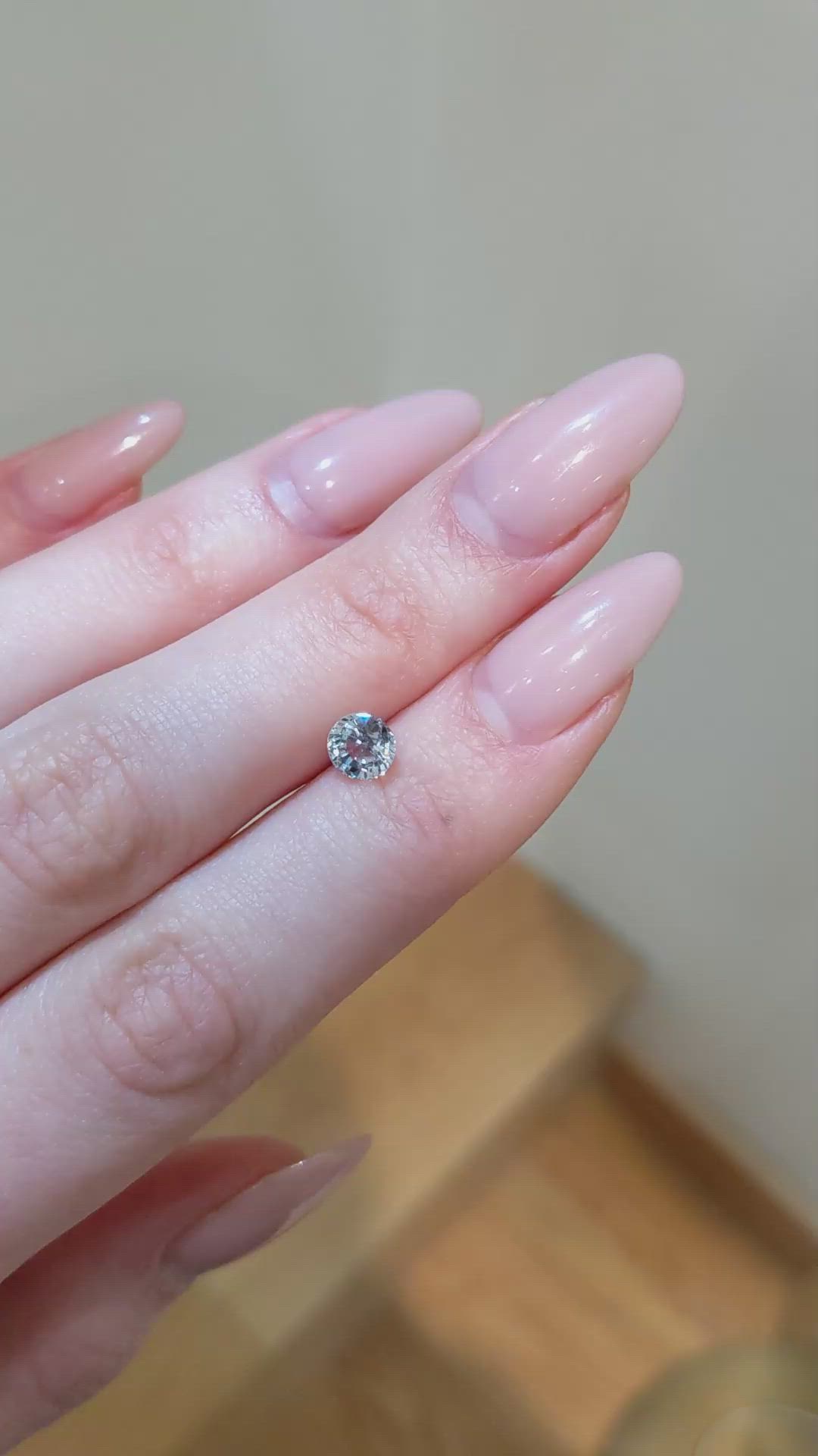 1.29 Ct. Bluish Grey Sapphire from Montana Size Video