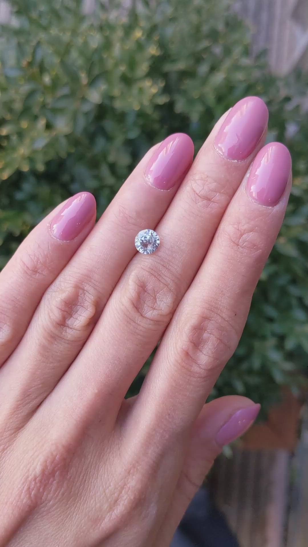 1.29 Ct. Bluish Grey Sapphire from Montana Size Video