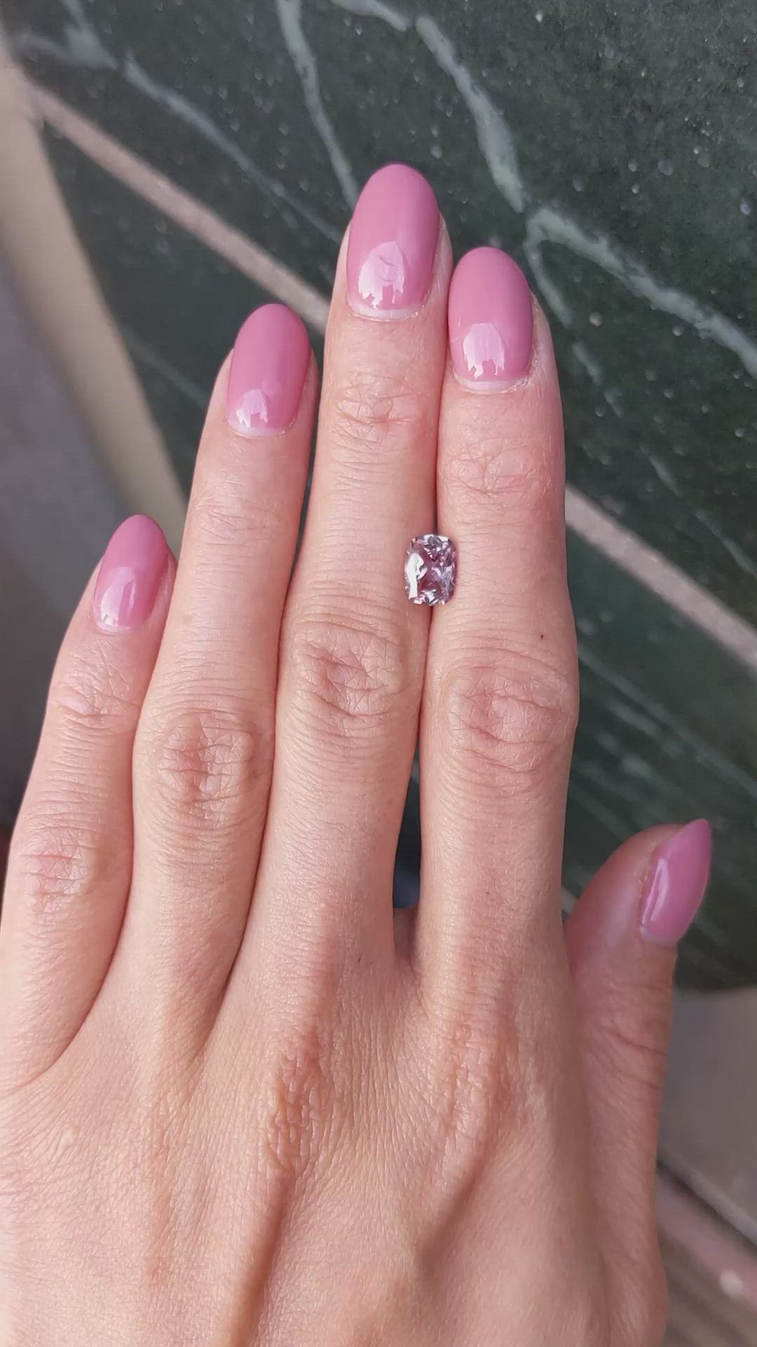 1.34 Ct. Purplish Pink Sapphire from Montana Size Video