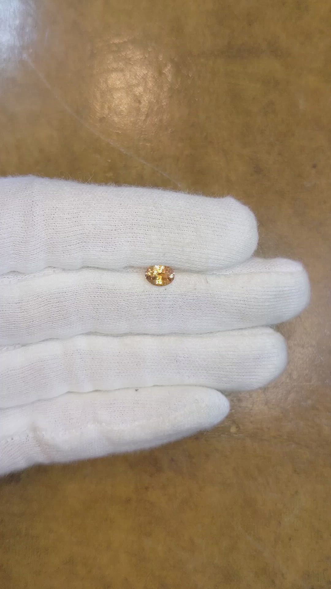 0.59 Ct. Peach Sapphire from Montana Size Video