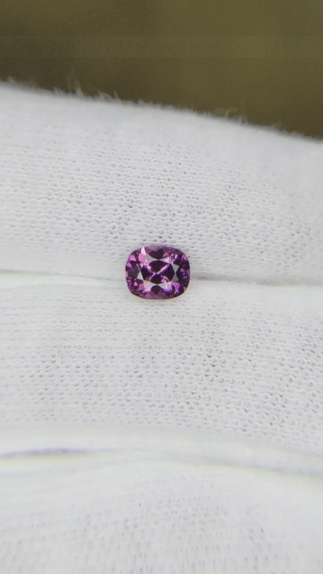 0.71 Ct. Pinkish Purple Sapphire from Ceylon (Sri Lanka) Size Video