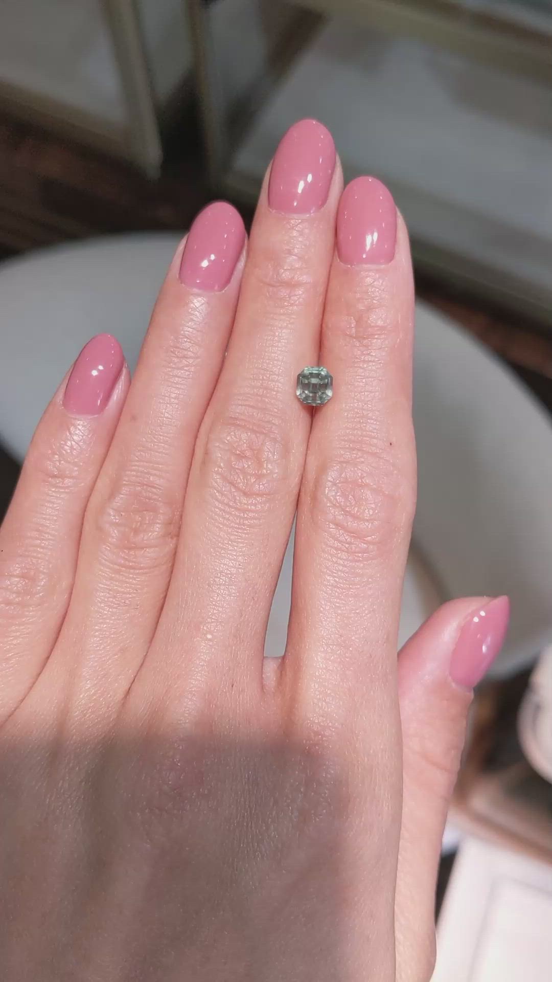 1.54 Ct. Green Sapphire from Montana Size Video