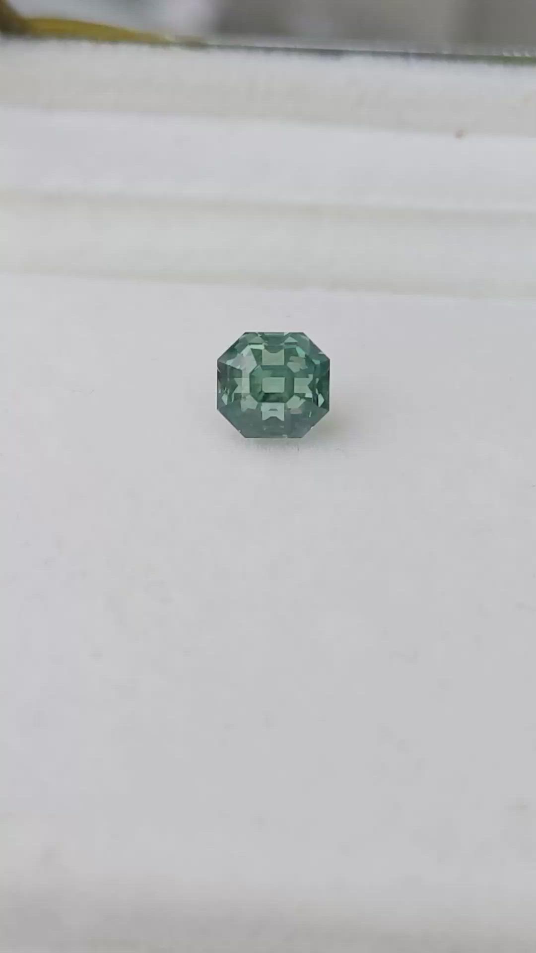 1.54 Ct. Green Sapphire from Montana Size Video