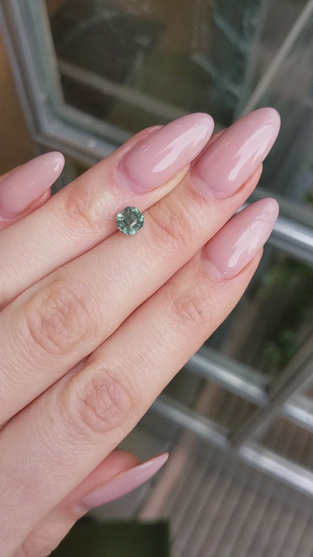 1.54 Ct. Green Sapphire from Montana Size Video
