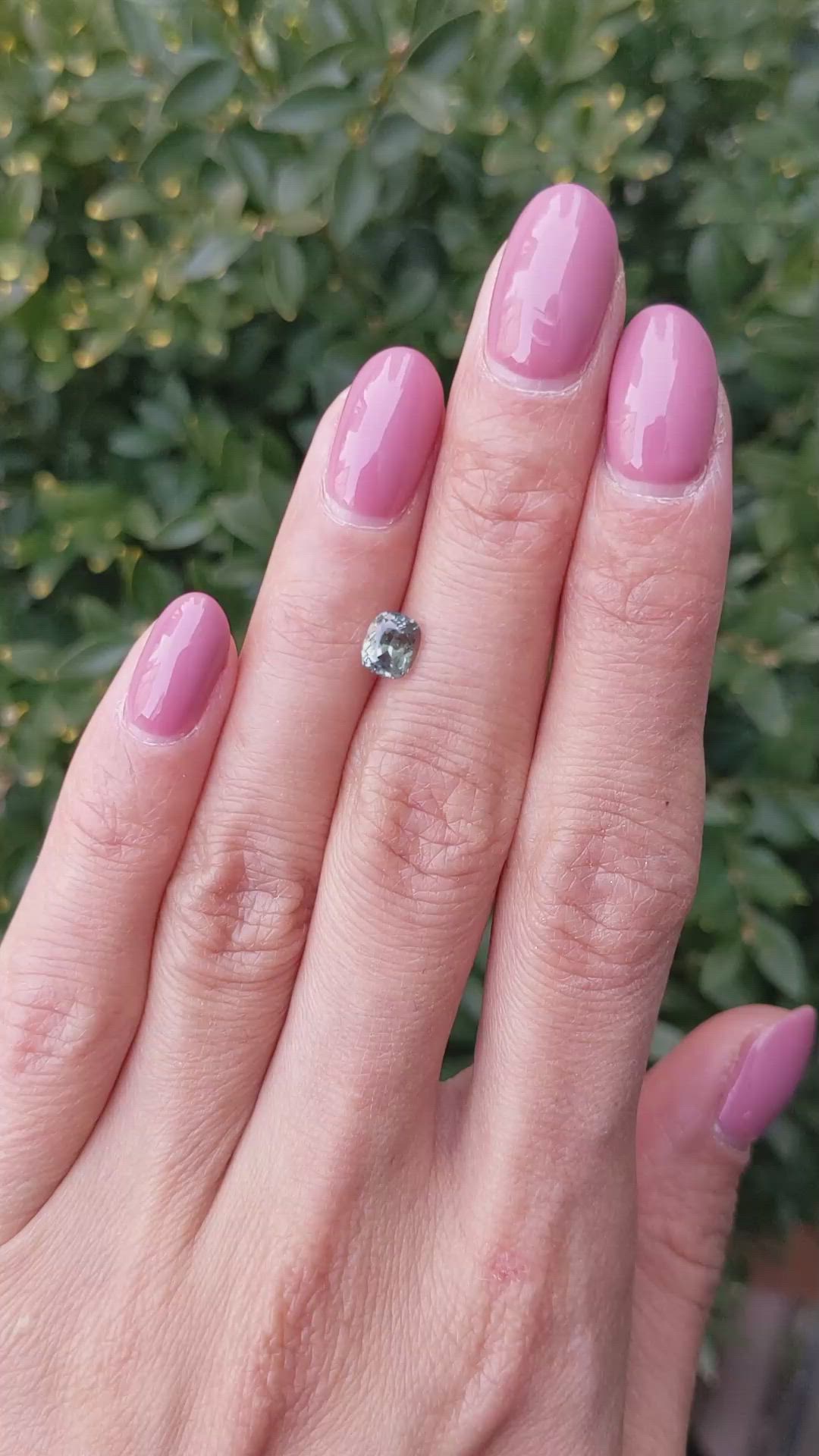 1.06 Ct. Yellowish Green Sapphire from Montana Size Video