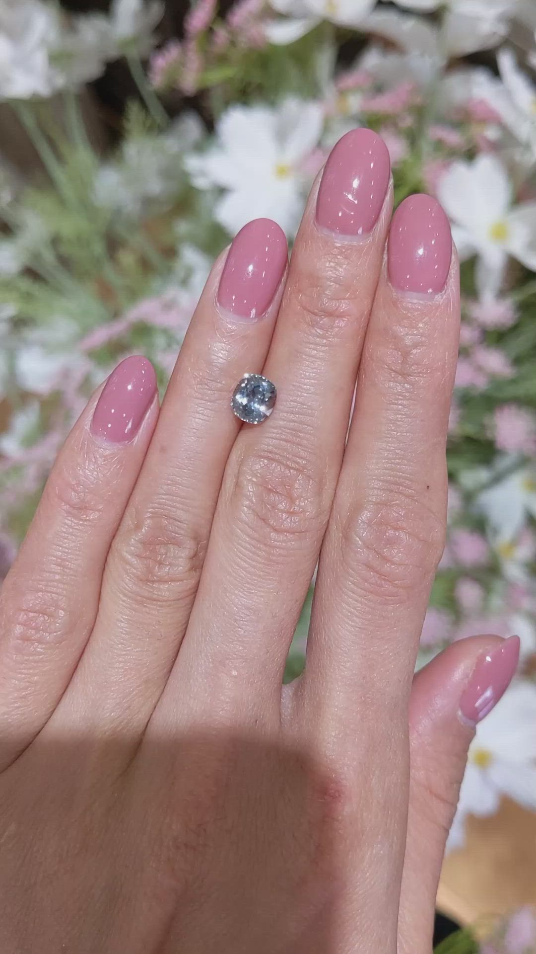 1.60 Ct. Greyish Blue Sapphire from Montana Size Video