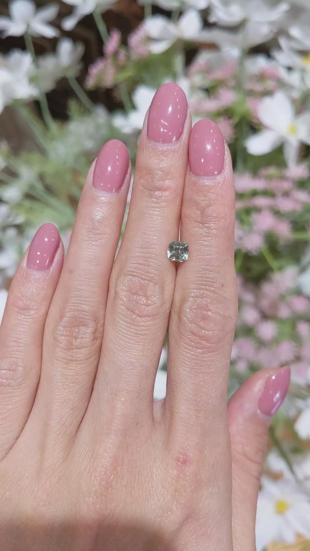 1.01 Ct. Bluish Green Sapphire from Montana Size Video