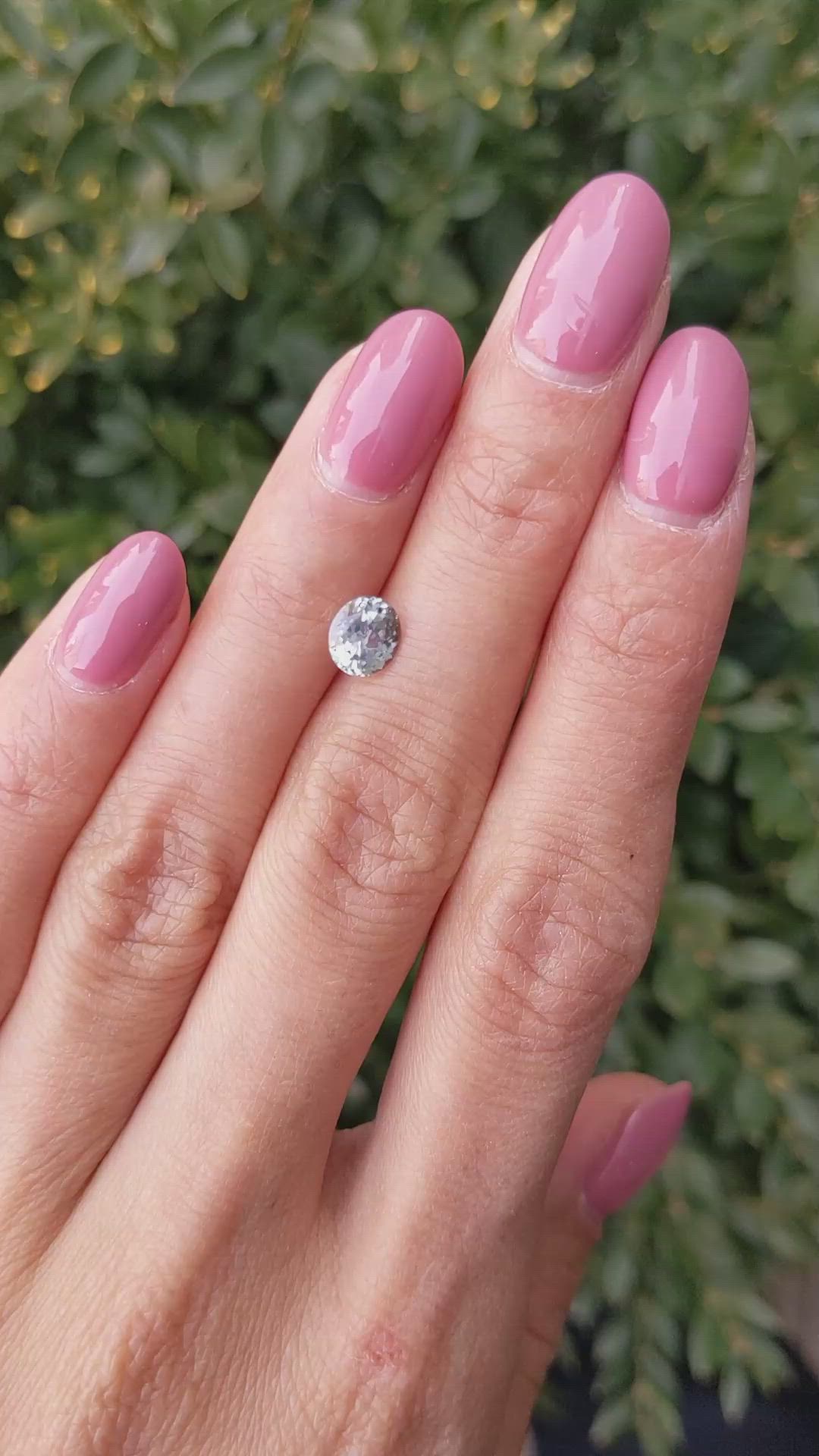 1.06 Ct. Greyish Blue Sapphire from Montana Size Video