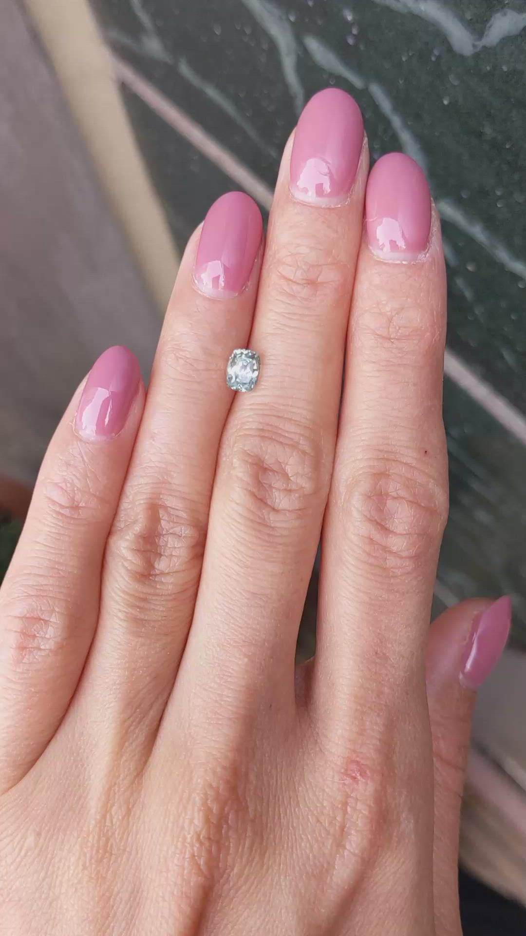 1.12 Ct. Yellowish Green Sapphire from Montana Size Video