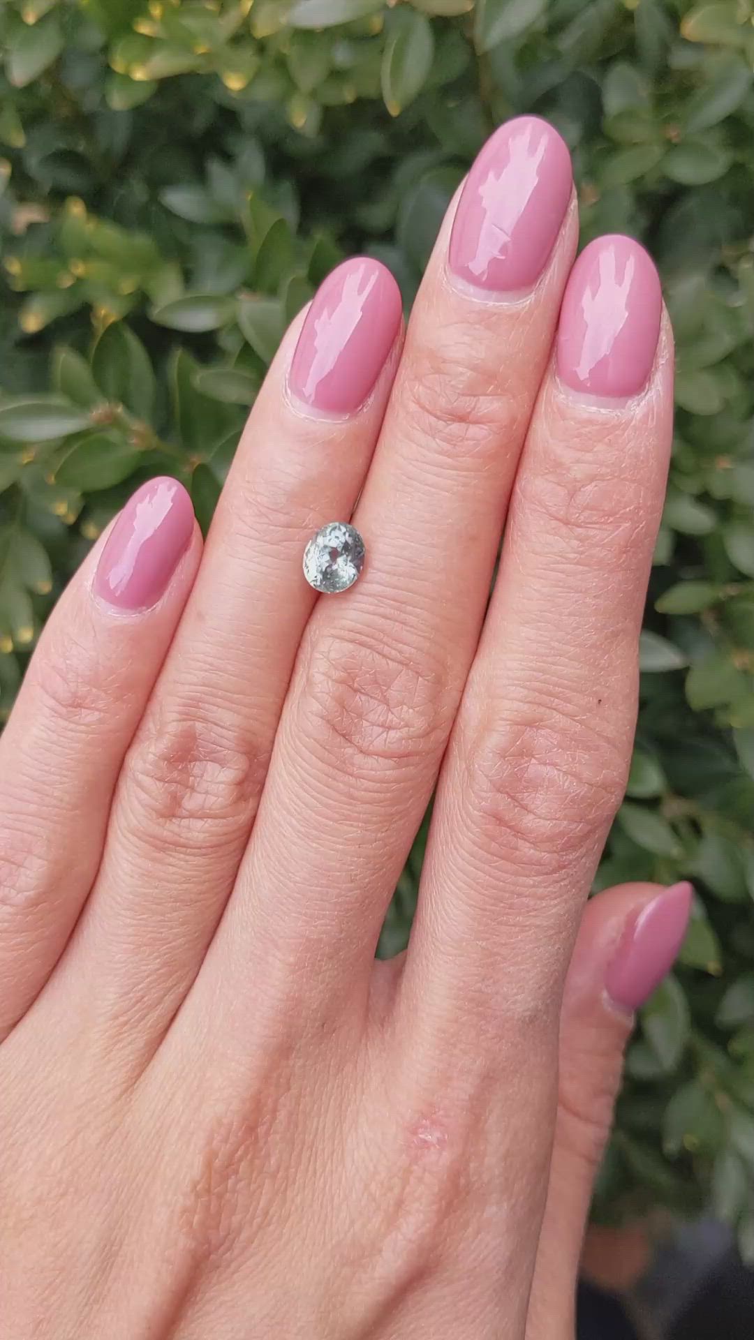 1.22 Ct. Green Sapphire from Montana Size Video