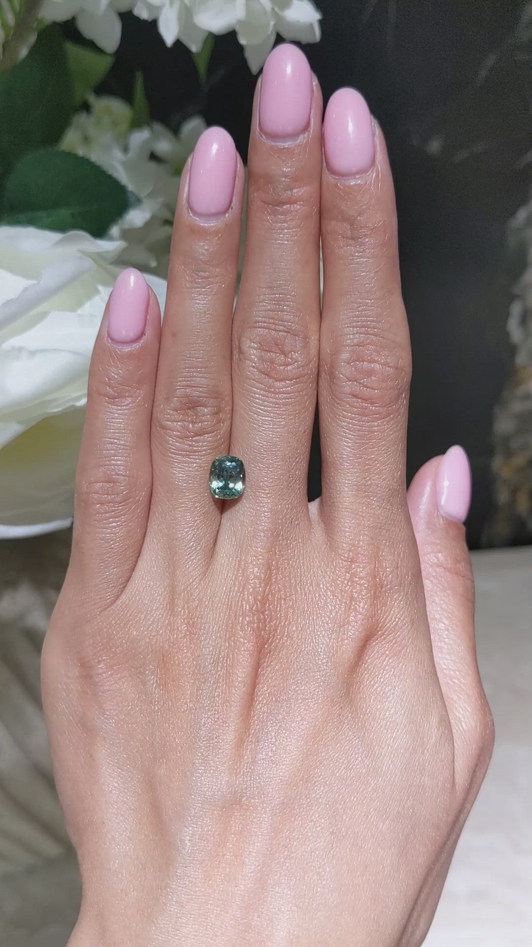2.78 Ct. Green Sapphire from Montana Size Video