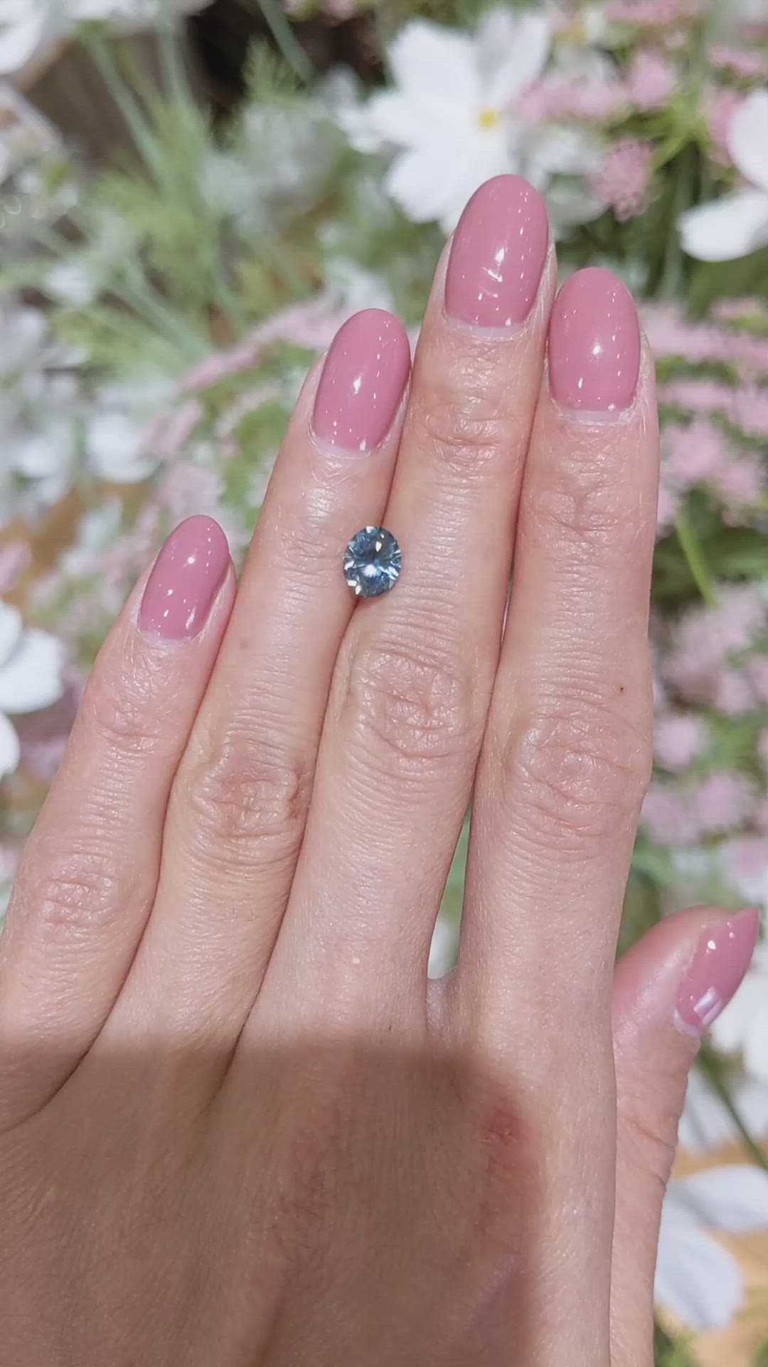 1.24 Ct. Greenish Blue Sapphire from Montana Size Video