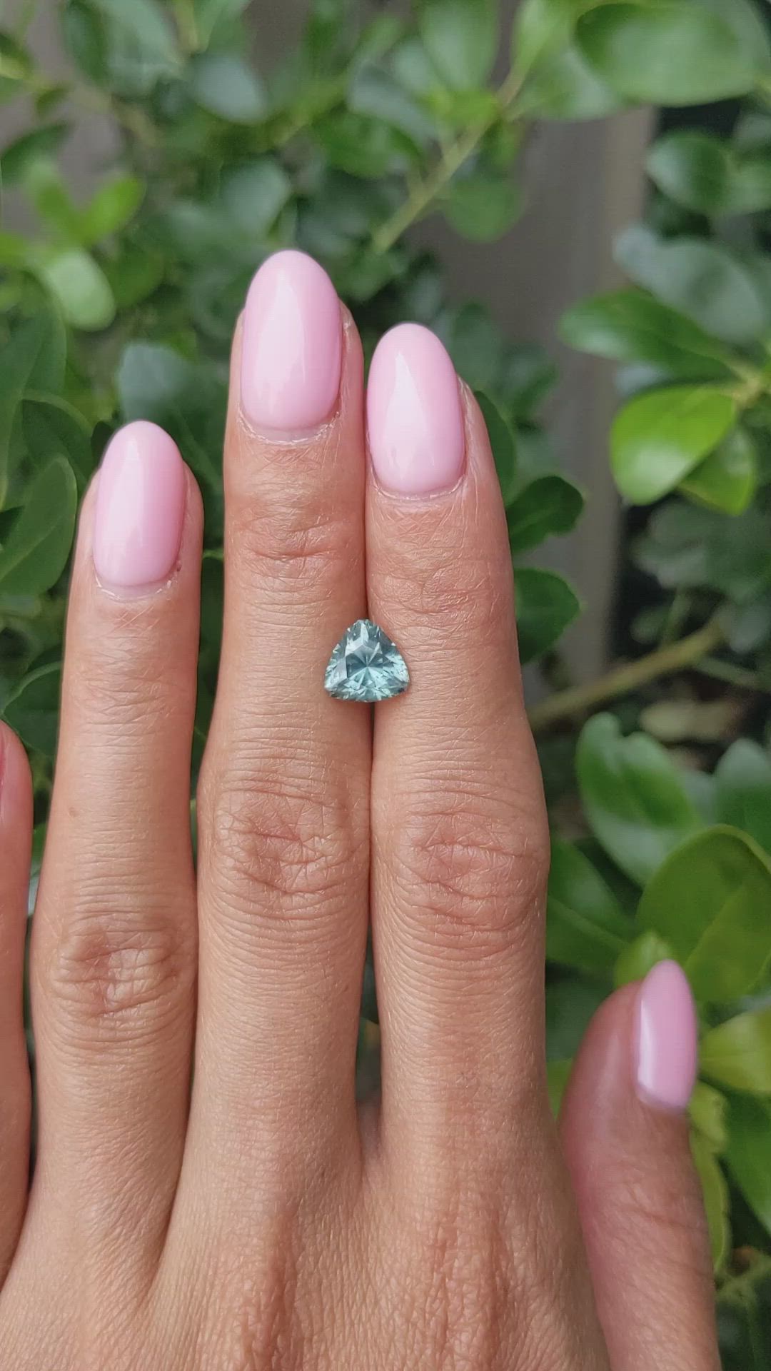 2.08 Ct. Greenish Blue Sapphire from Montana Size Video