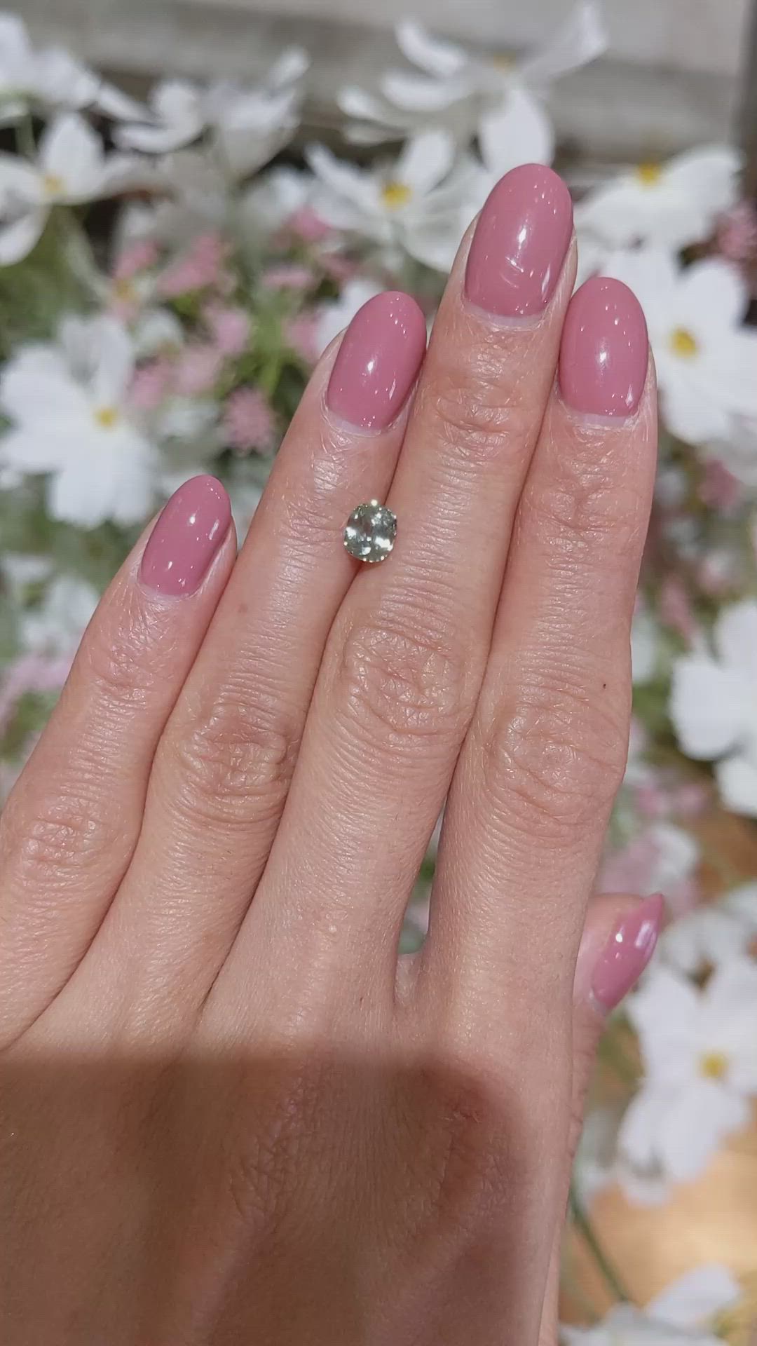 1.02 Ct. Yellowish Green Sapphire from Montana Size Video