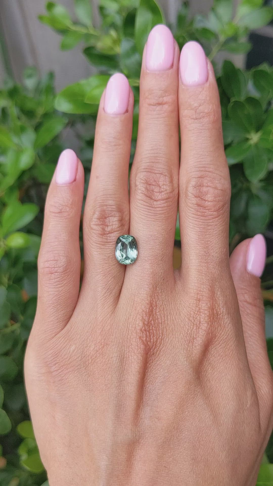 3.64 Ct. Green Sapphire from Montana Size Video