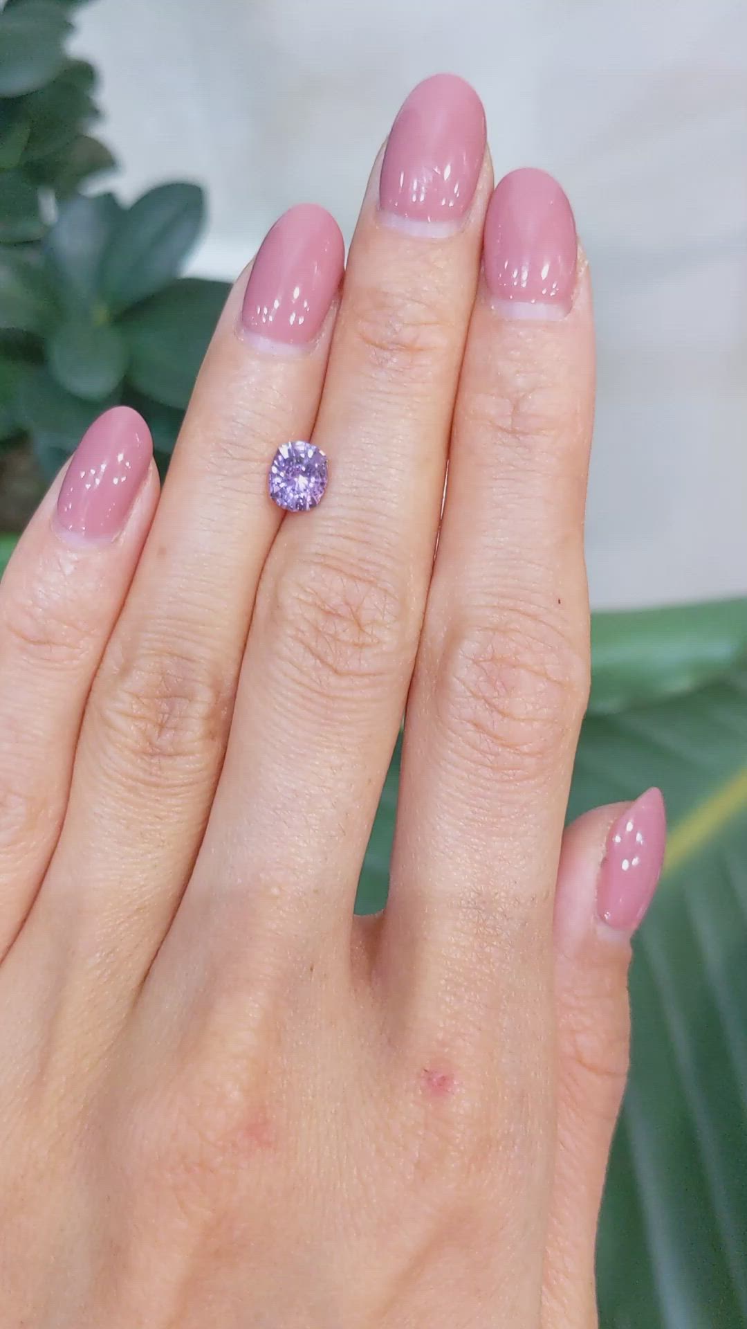 1.10 Ct. Purplish Pink Sapphire from Montana Size Video
