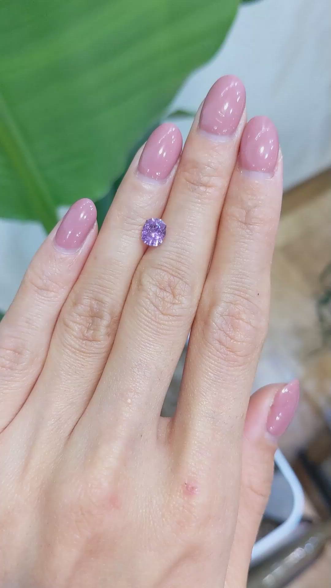 1.10 Ct. Purplish Pink Sapphire from Montana Size Video