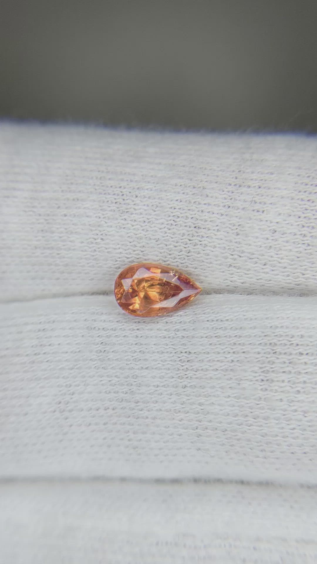 1.07 Ct. Orangish Brown Sapphire from Ceylon (Sri Lanka) Size Video