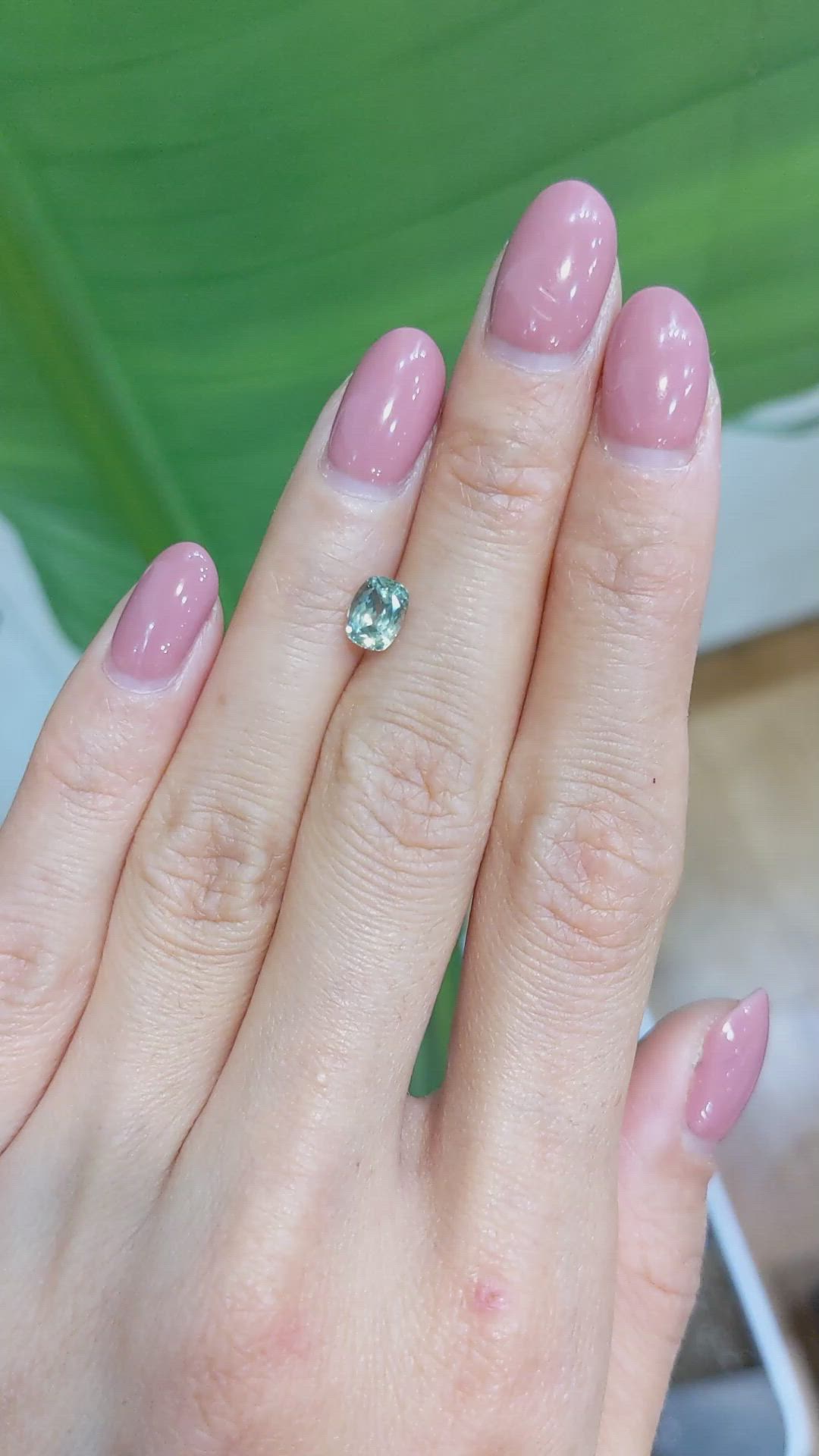 1.12 Ct. Green Sapphire from Montana Size Video