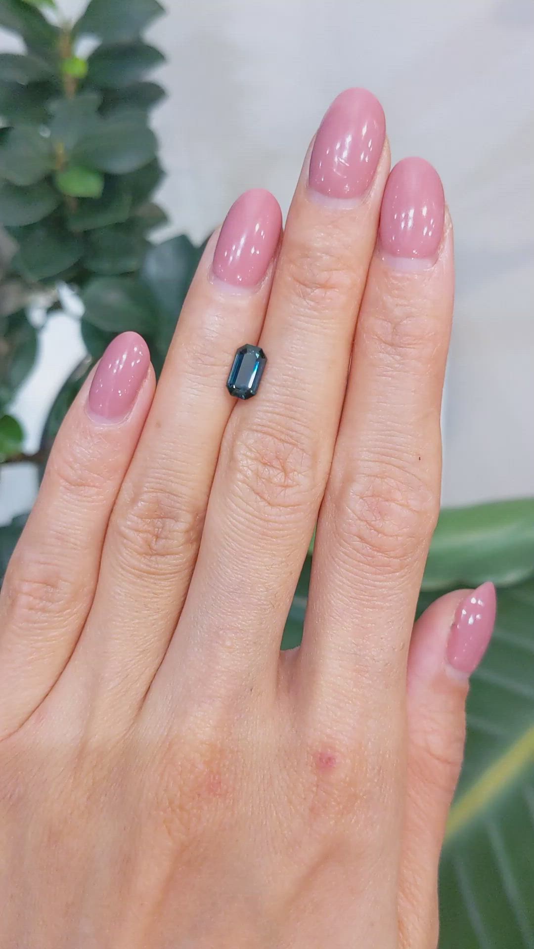 1.36 Ct. Bluish Green Sapphire from Nigeria Size Video