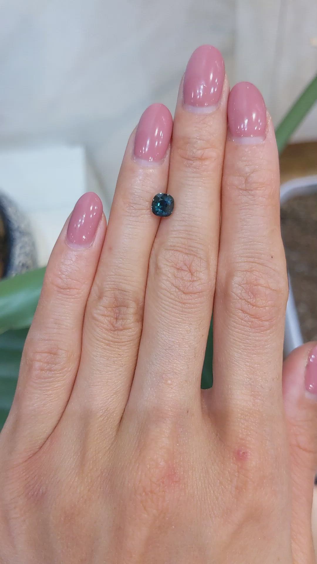 1.13 Ct. Greenish Blue Sapphire from Nigeria Size Video