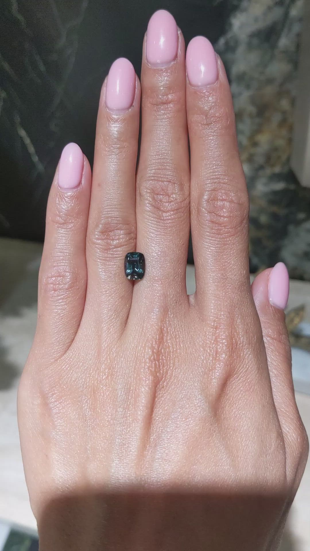 2.26 Ct. Greenish Blue Sapphire from Ceylon (Sri Lanka) Size Video