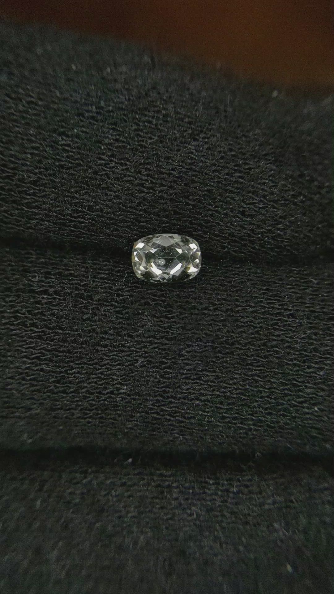 0.52 Ct. White Sapphire from Montana Size Video
