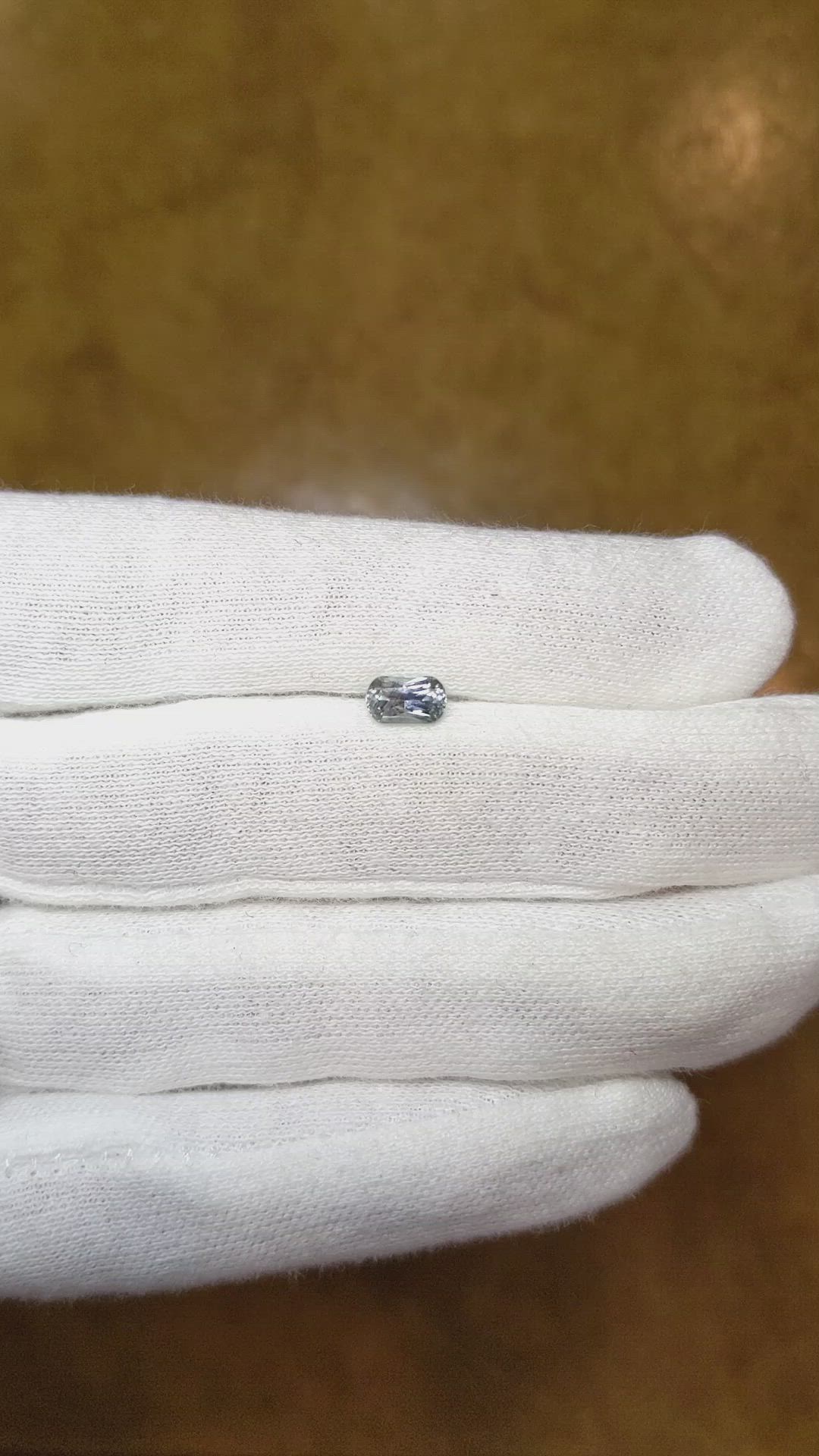 0.76 Ct. Bluish Green Sapphire from Montana Size Video