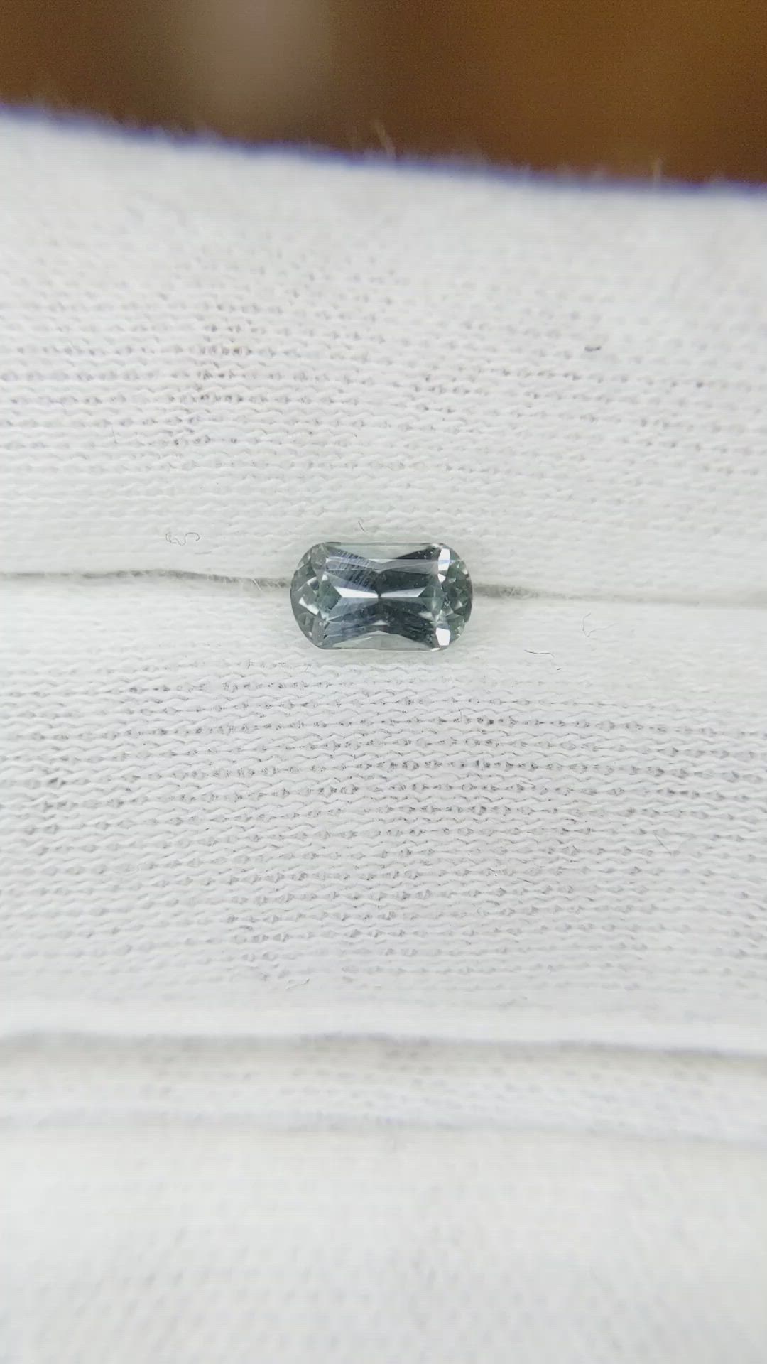 0.76 Ct. Bluish Green Sapphire from Montana Size Video