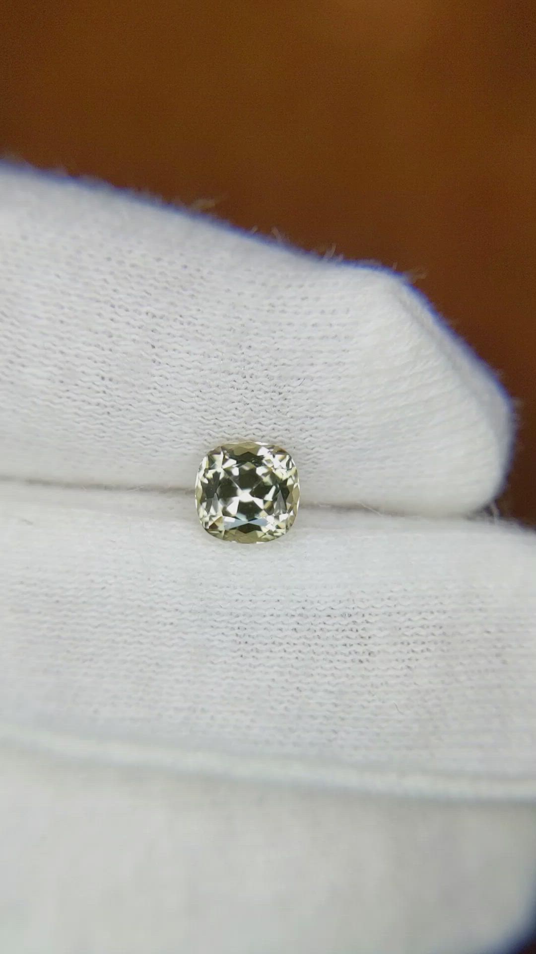 1.08 Ct. Yellowish Green Sapphire from Montana Size Video