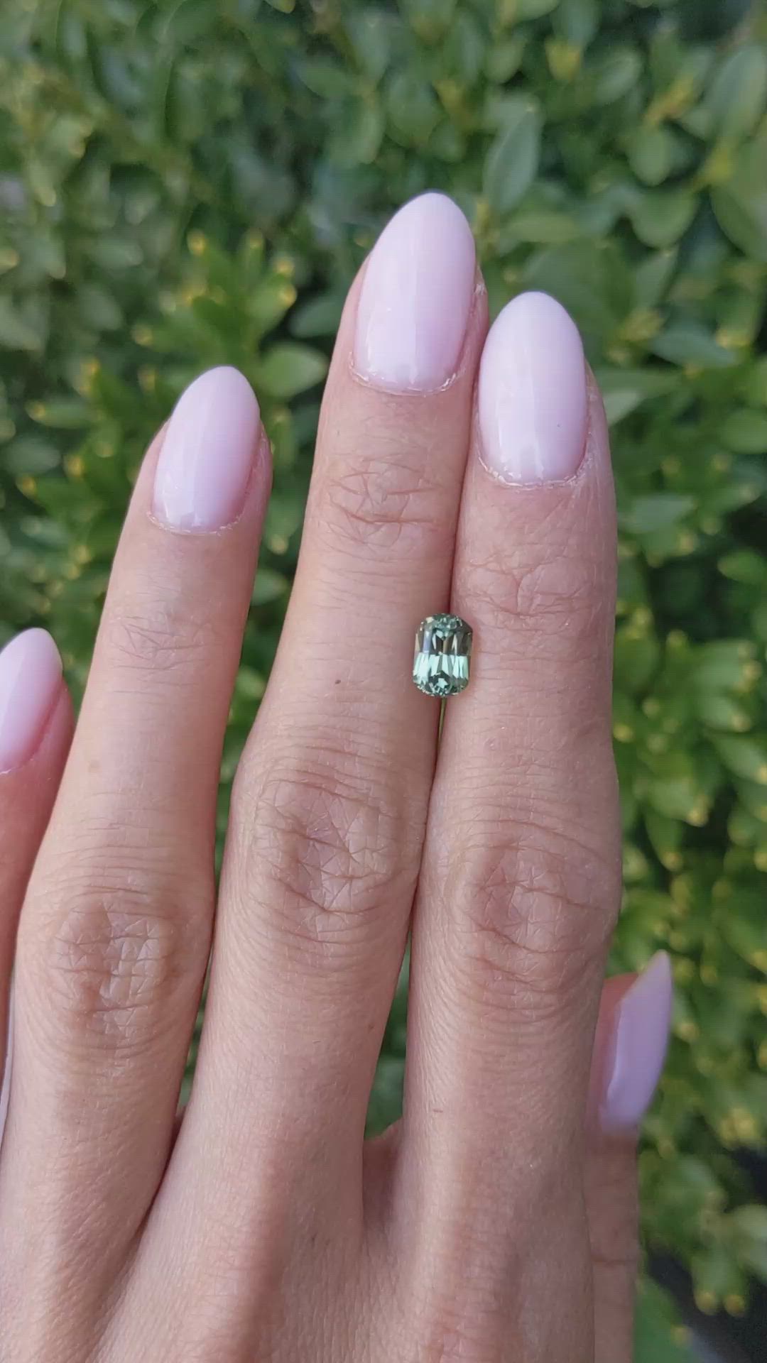 1.37 Ct. Green Sapphire from Montana Size Video