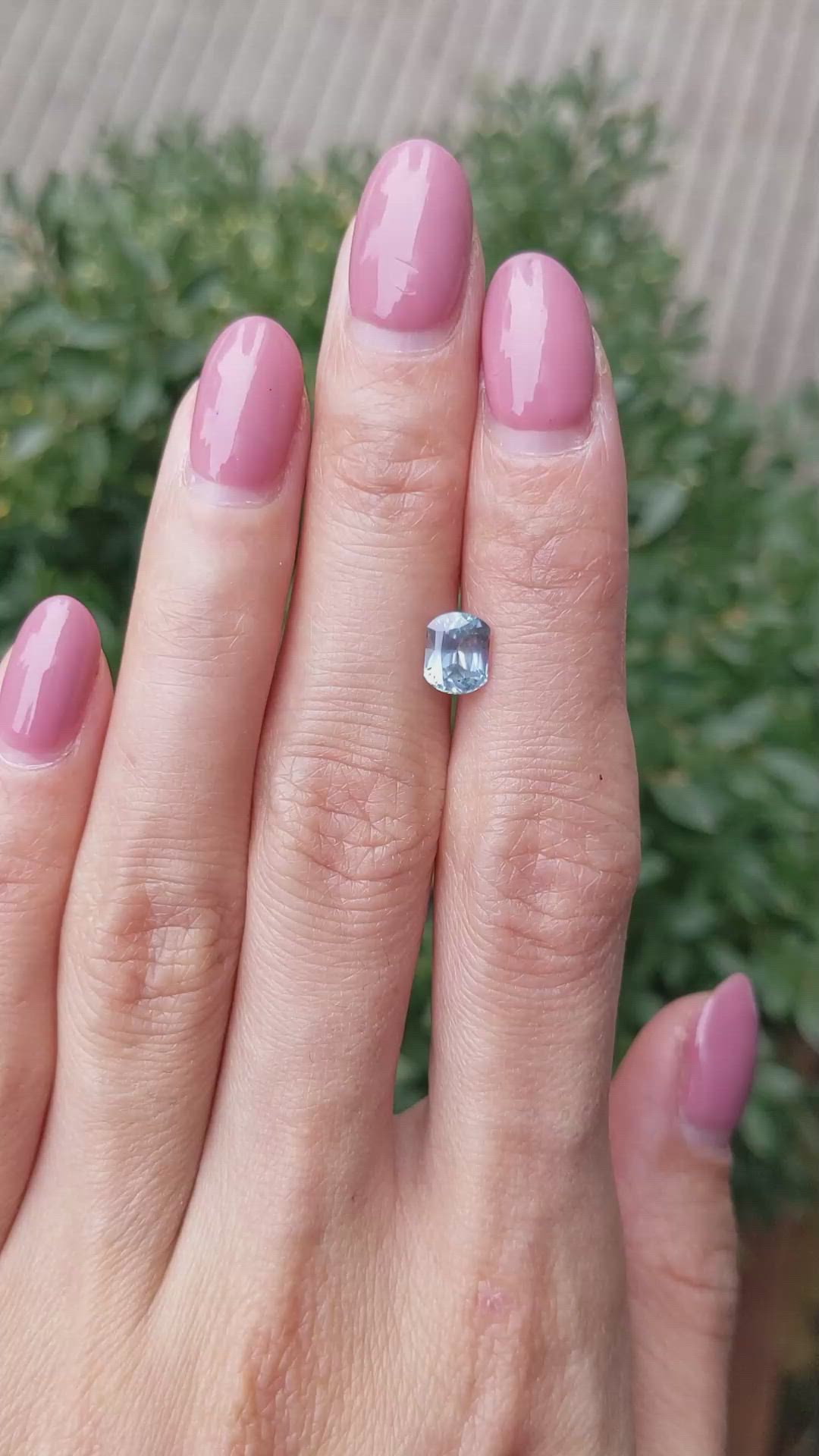 1.38 Ct. Greenish Blue Sapphire from Montana Size Video