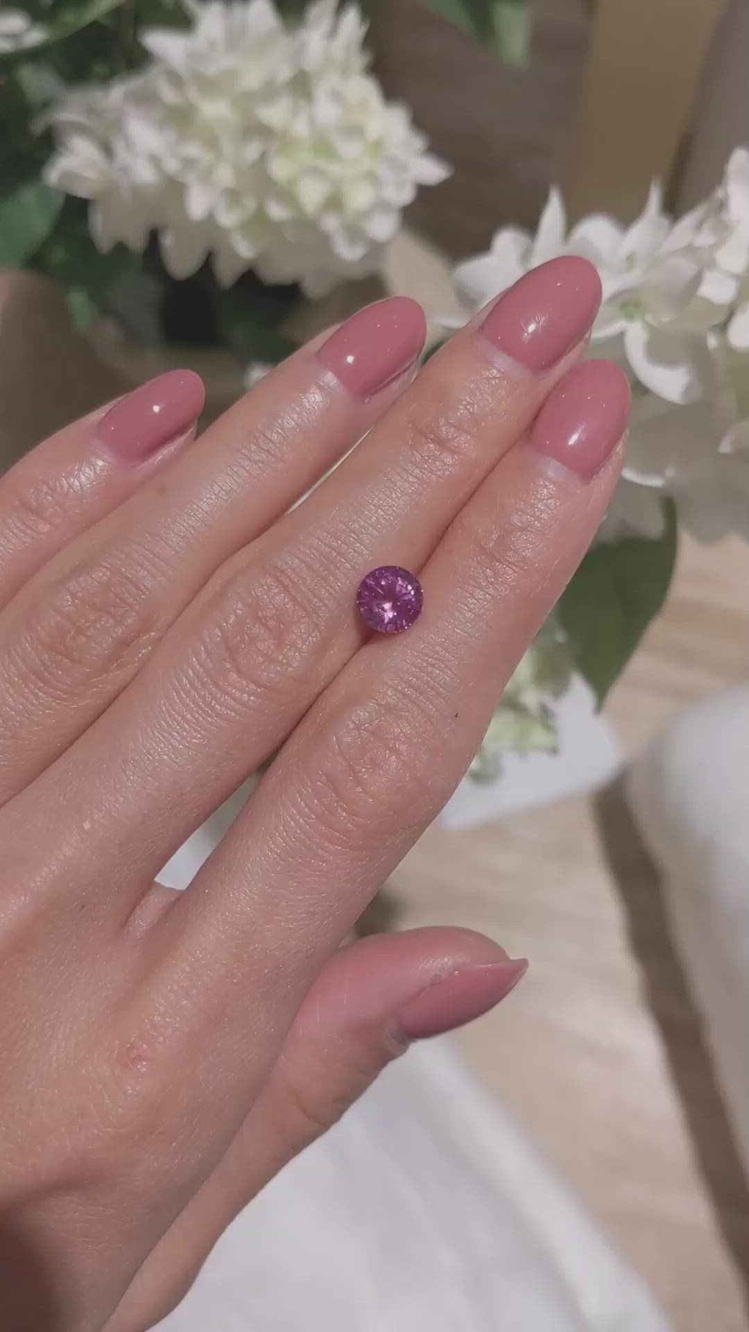 1.92 Ct. Reddish Pink Sapphire from Ceylon (Sri Lanka) Size Video