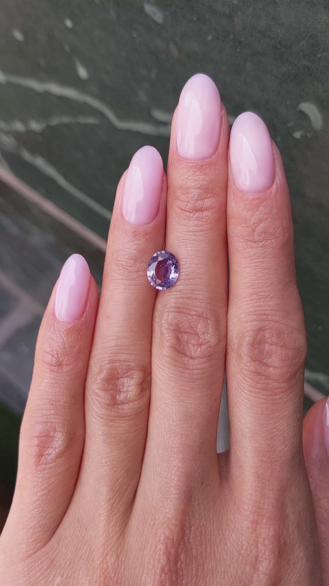 1.67 Ct. Purple Sapphire from Ceylon (Sri Lanka) Size Video