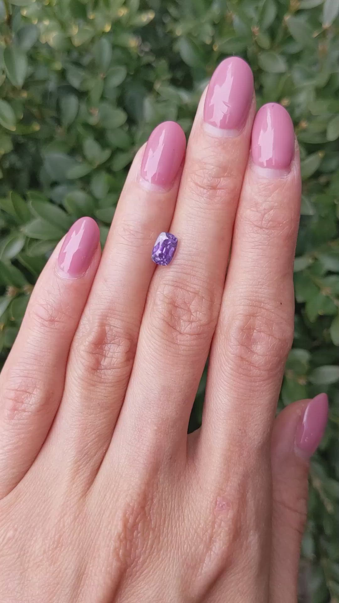 1.60 Ct. Purple Sapphire from Ceylon (Sri Lanka) Size Video