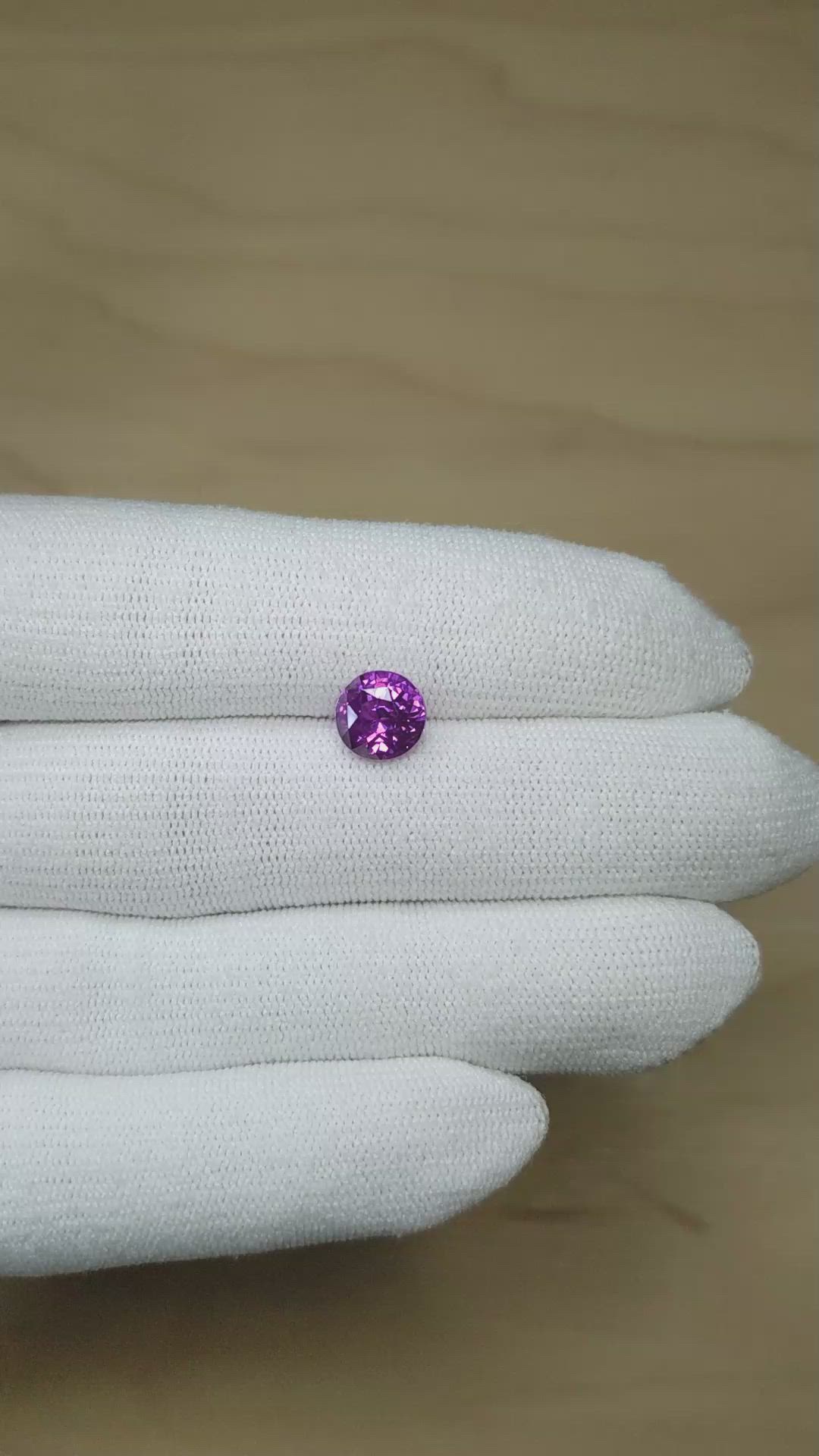 3.01 Ct. Purple Sapphire from Ceylon (Sri Lanka) Size Video