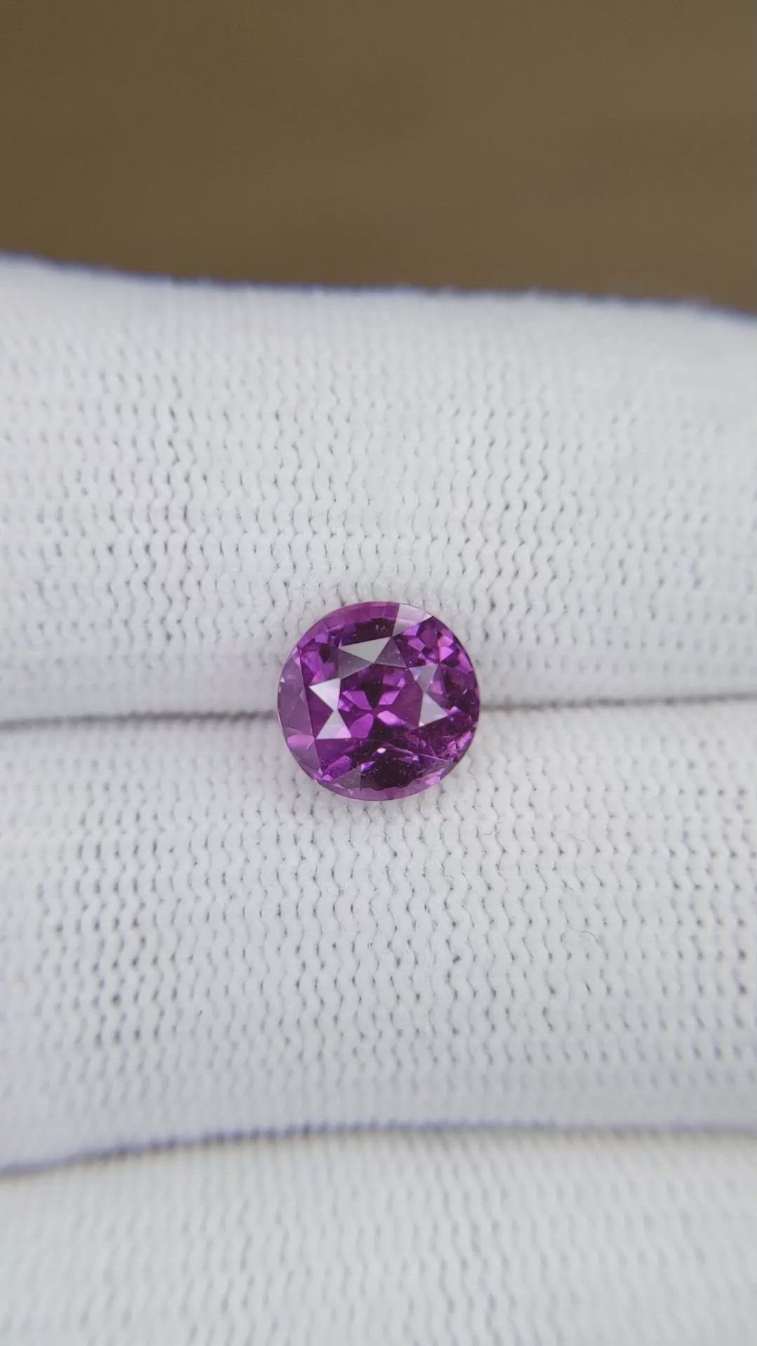 3.01 Ct. Purple Sapphire from Ceylon (Sri Lanka) Size Video