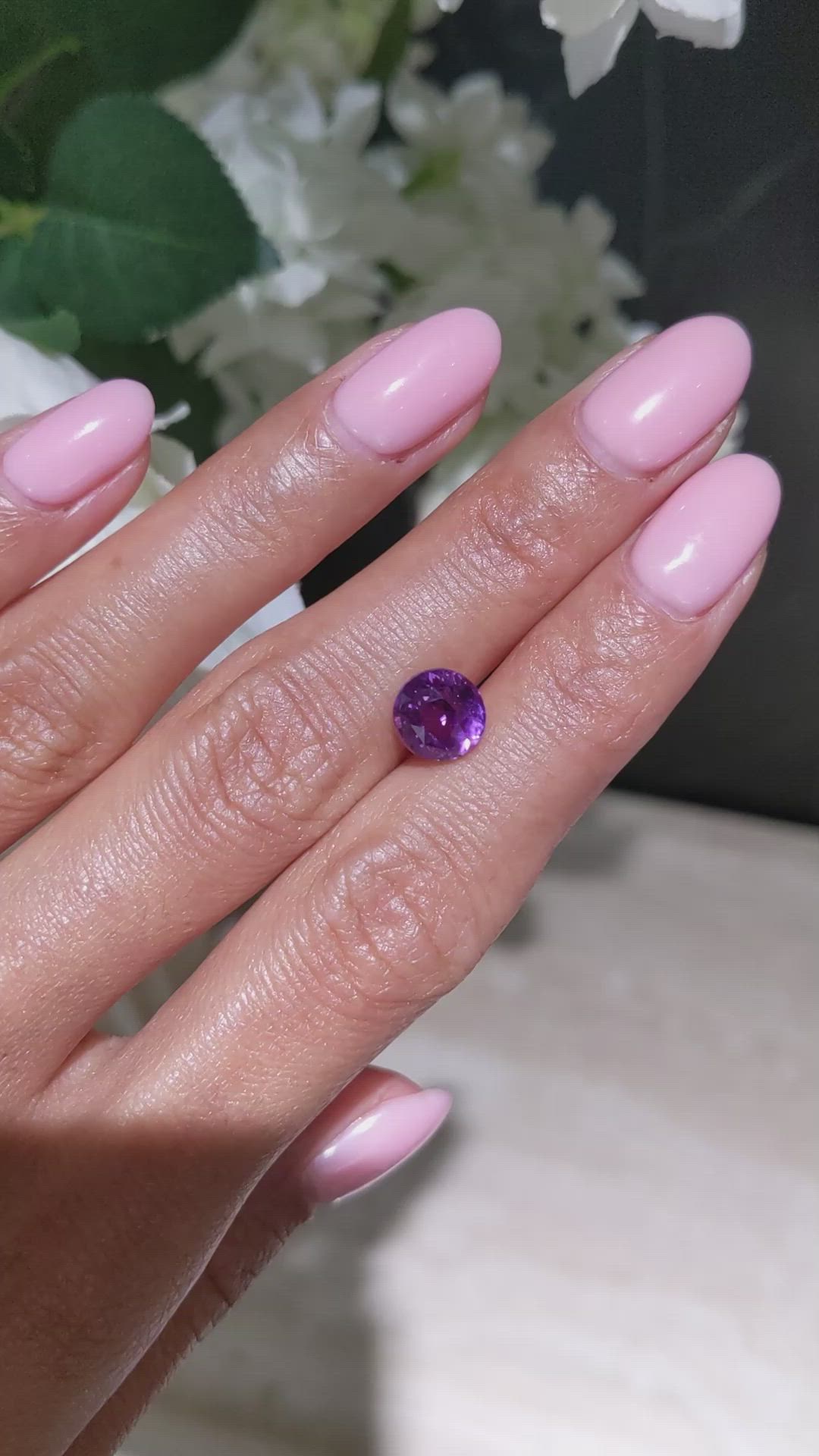 3.01 Ct. Purple Sapphire from Ceylon (Sri Lanka) Size Video